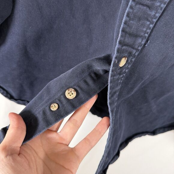 Carhartt Denim Jacket Men's 2XL Blue Button Up Long Sleeve 100% Cotton - Picture 7 of 14